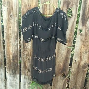 Jessica Simpson Sequin Black Tunic size S